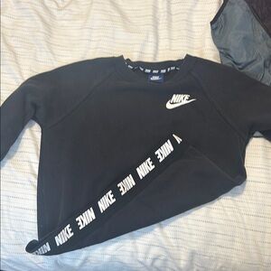 Nike Black Sweatshirt with White Logo